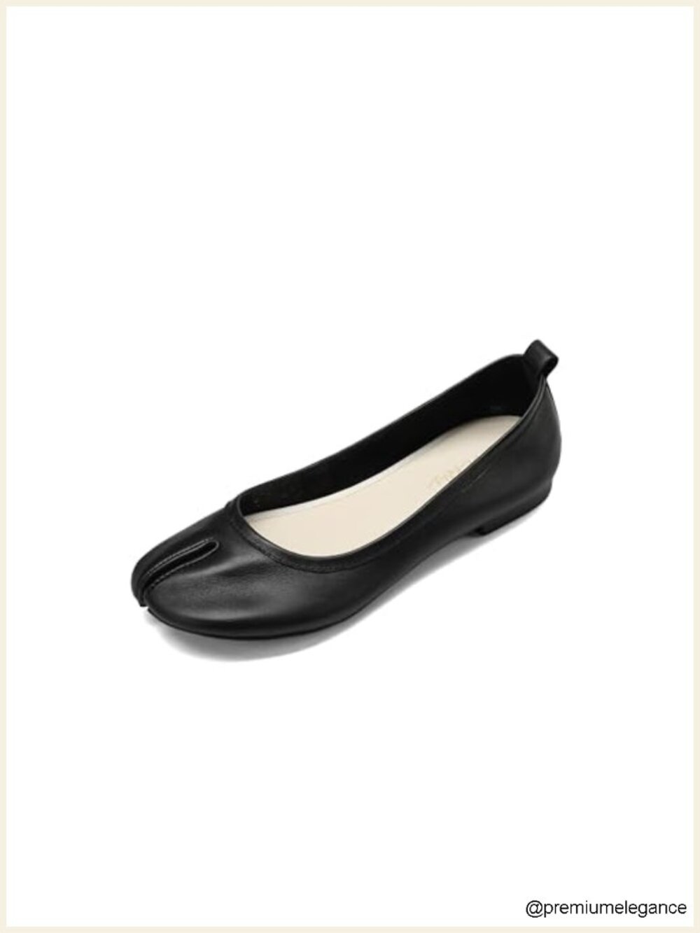 Genuine Leather Tabi Ballet Flats Split Toe Slip On Minimalist